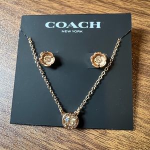 Coach Women’s Signature Stone Tea Rose 3-Piece Jewelry Set